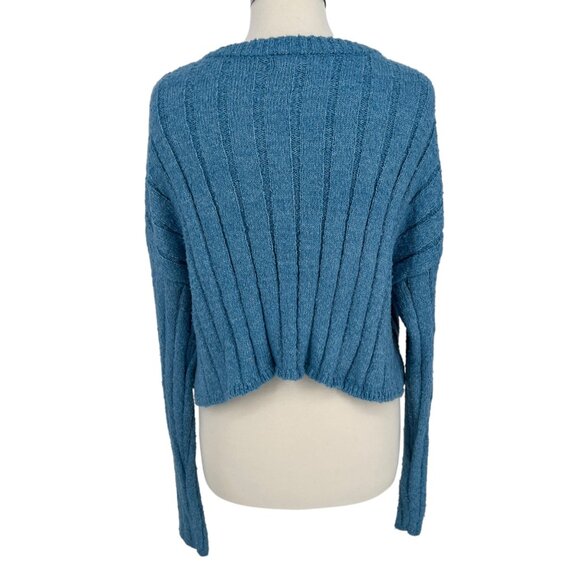 L.A. Hearts Ribbed Button-Up Cardigan Sweater Light Blue Size Medium NWT - Picture 6 of 11